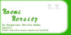 noemi mersitz business card